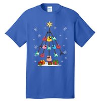 Guitar Tree Lights Christmas Pajamas Guitar Lovers Xmas Tree Cool Gift Tall T-Shirt