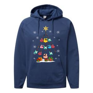 Guitar Tree Lights Christmas Pajamas Guitar Lovers Xmas Tree Cool Gift Performance Fleece Hoodie