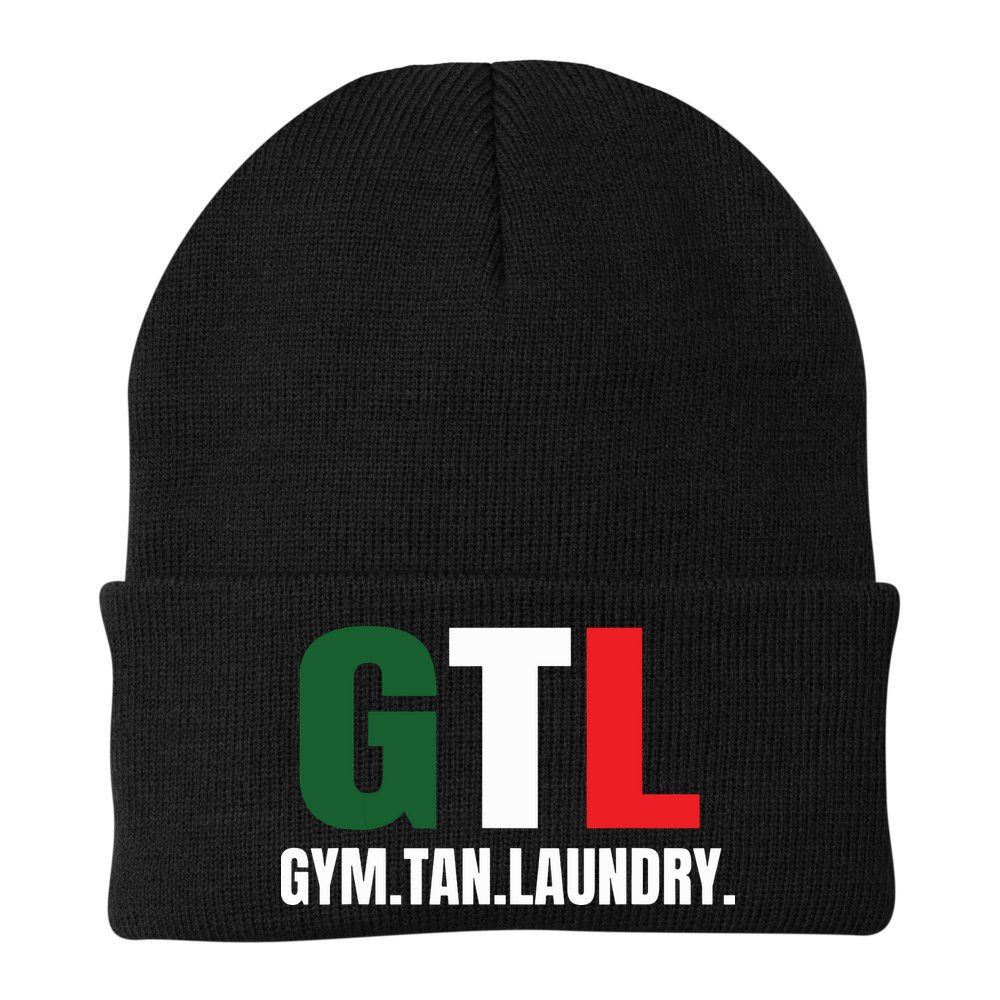 Gym Tan Laundry Gtl New Jersey Garden Nj Shore Italian Flag Beanie