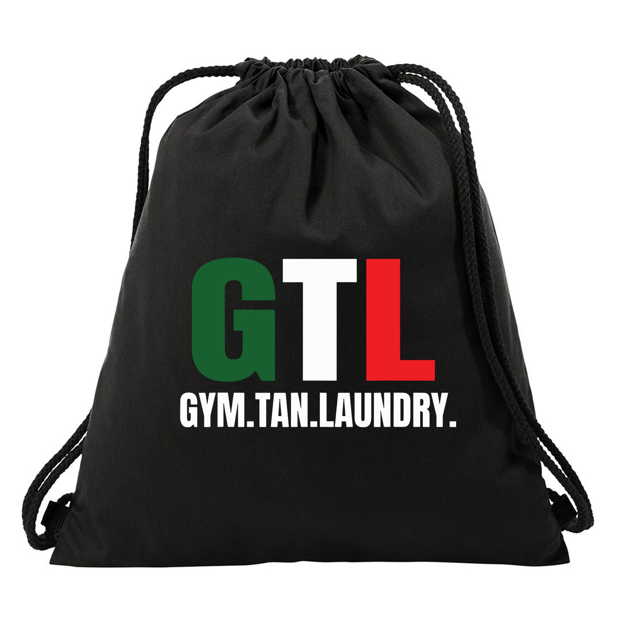 Gym Tan Laundry Gtl New Jersey Garden Nj Shore Italian Flag Drawstring Bag