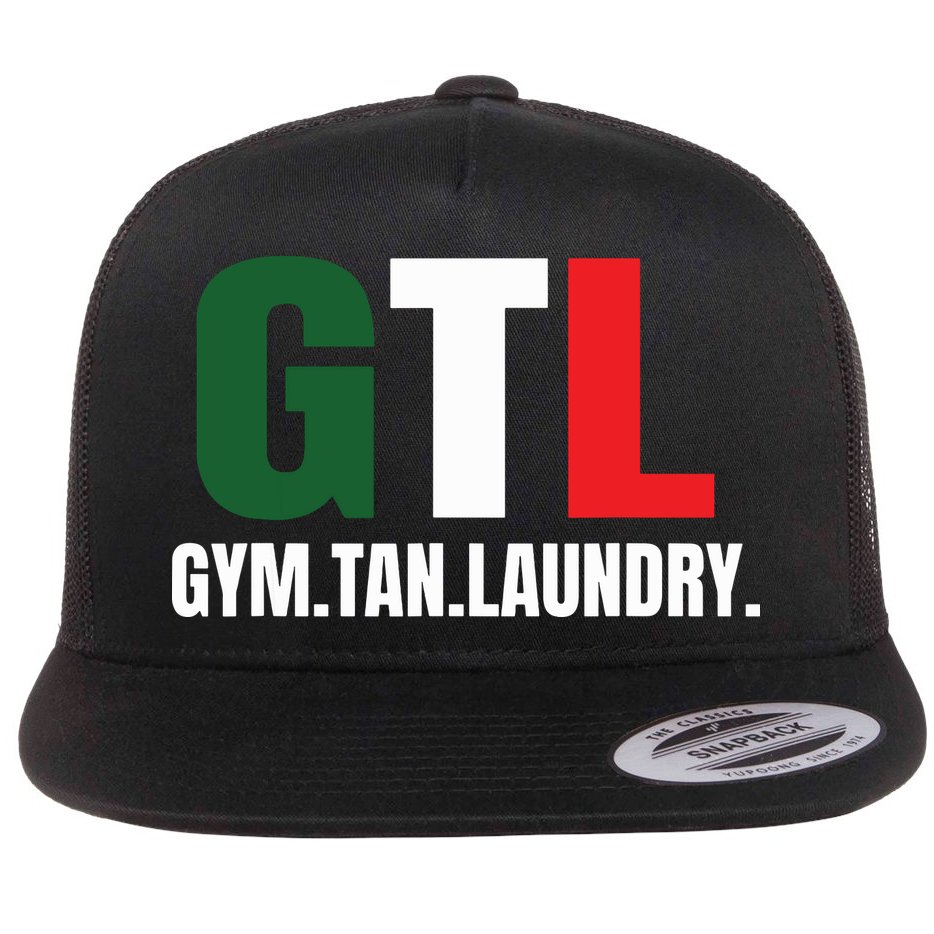 Gym Tan Laundry Gtl New Jersey Garden Nj Shore Italian Flag Flat Bill Trucker Hat