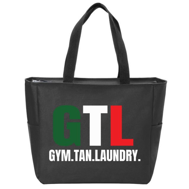 Gym Tan Laundry Gtl New Jersey Garden Nj Shore Italian Flag Zip Tote Bag
