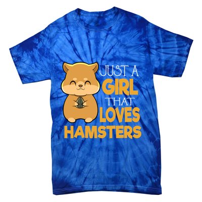 Girl That Loves Hamsters Gift Tie-Dye T-Shirt