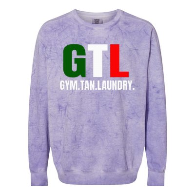 Gym Tan Laundry GTL New Jersey Garden NJ Shore Italian Flag Colorblast Crewneck Sweatshirt