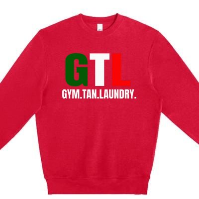 Gym Tan Laundry GTL New Jersey Garden NJ Shore Italian Flag Premium Crewneck Sweatshirt