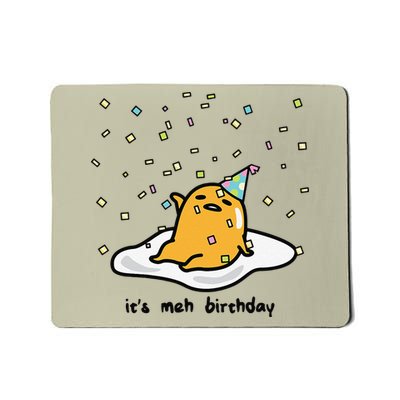 Gudetama The Lazy Egg It's Meh My Birthday Confetti Party Mousepad