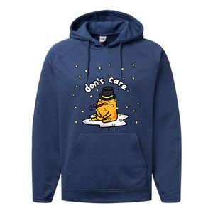 Gudetama The Lazy Egg Japan Don't Care Japan Performance Fleece Hoodie