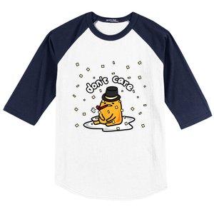 Gudetama The Lazy Egg Japan Don't Care Japan Baseball Sleeve Shirt