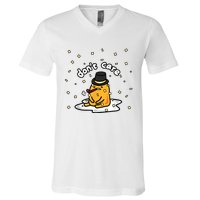 Gudetama The Lazy Egg Japan Don't Care Japan V-Neck T-Shirt