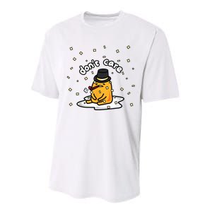 Gudetama The Lazy Egg Japan Don't Care Japan Performance Sprint T-Shirt