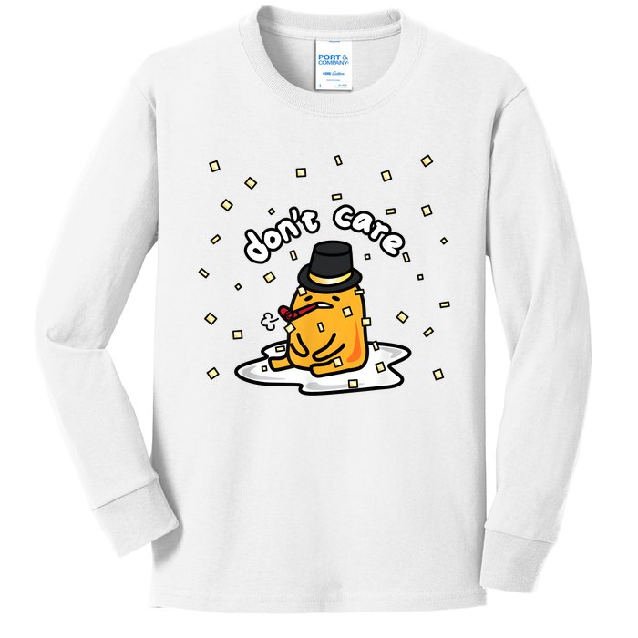 Gudetama The Lazy Egg Japan Don't Care Japan Kids Long Sleeve Shirt