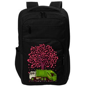 Garbage Truck Lover Heart Tree Garbage Truck Valentine's Day Cute Gift Impact Tech Backpack