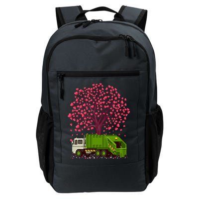 Garbage Truck Lover Heart Tree Garbage Truck Valentine's Day Cute Gift Daily Commute Backpack