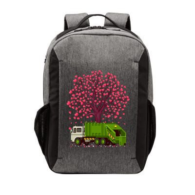 Garbage Truck Lover Heart Tree Garbage Truck Valentine's Day Cute Gift Vector Backpack