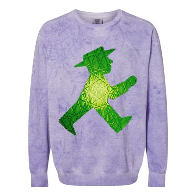Green Traffic Light Man Ampelmann GrüN Colorblast Crewneck Sweatshirt