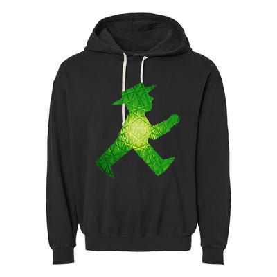 Green Traffic Light Man Ampelmann GrüN Garment-Dyed Fleece Hoodie