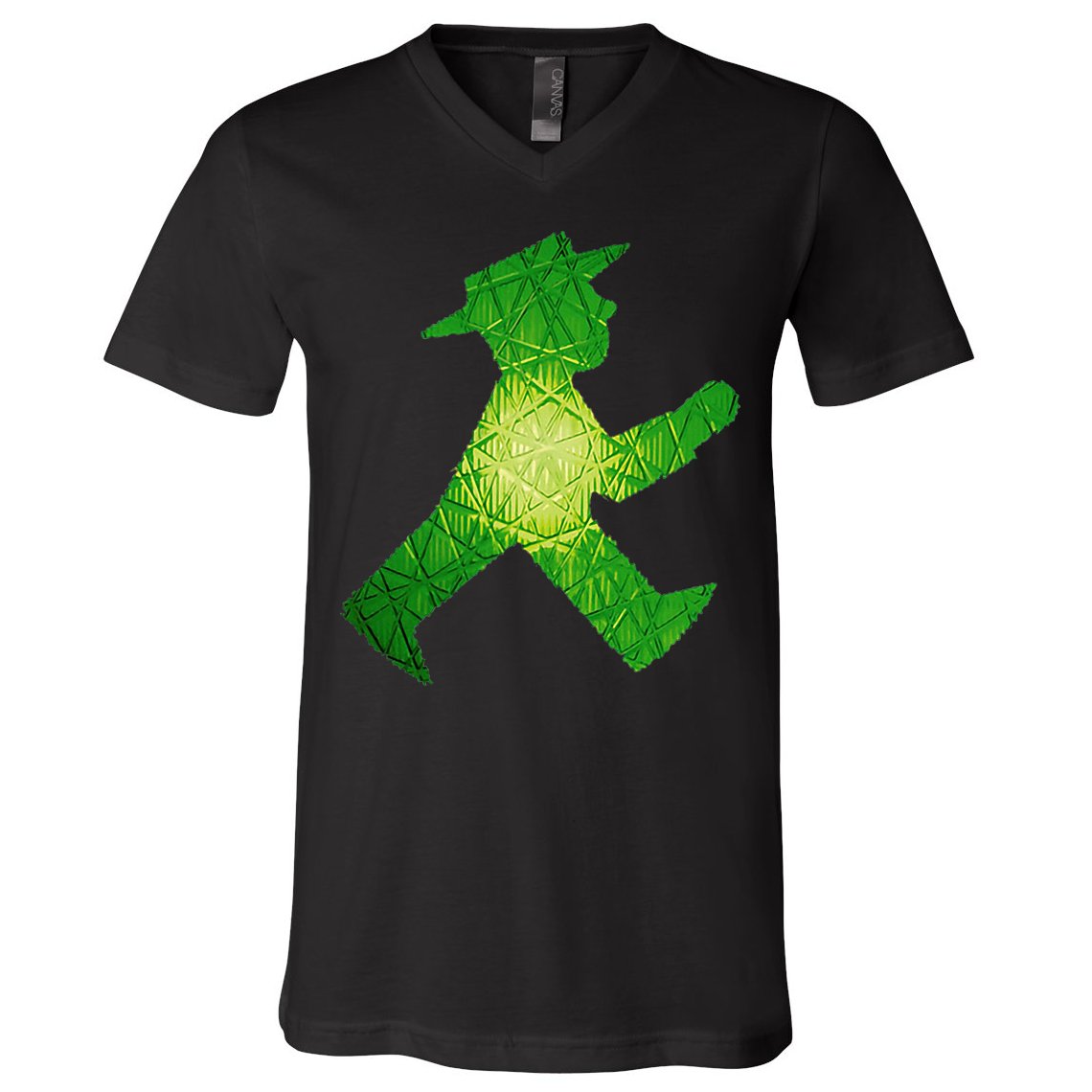 Green Traffic Light Man Ampelmann GrüN V-Neck T-Shirt