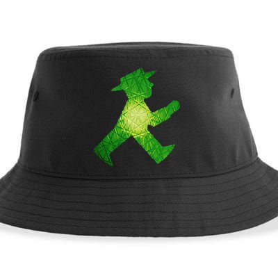 Green Traffic Light Man Ampelmann GrüN Sustainable Bucket Hat