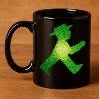 Green Traffic Light Man Ampelmann GrüN 11oz C Handle Ceramic Mug