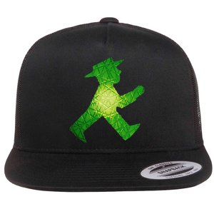 Green Traffic Light Man Ampelmann GrüN Flat Bill Trucker Hat