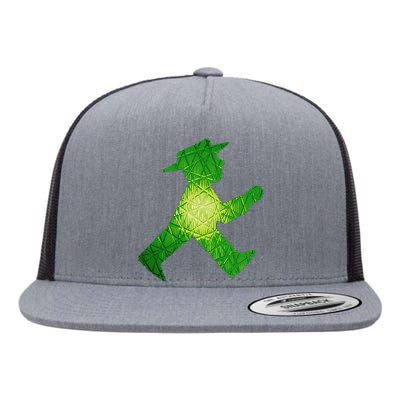 Green Traffic Light Man Ampelmann GrüN Flat Bill Trucker Hat