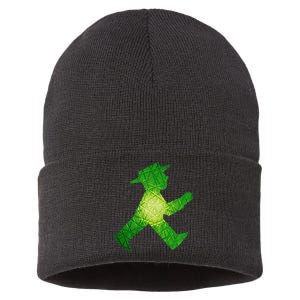 Green Traffic Light Man Ampelmann GrüN Sustainable Knit Beanie