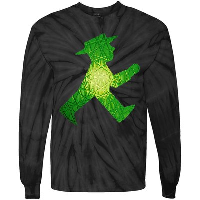 Green Traffic Light Man Ampelmann GrüN Tie-Dye Long Sleeve Shirt