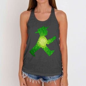 Green Traffic Light Man Ampelmann GrüN Women's Knotted Racerback Tank