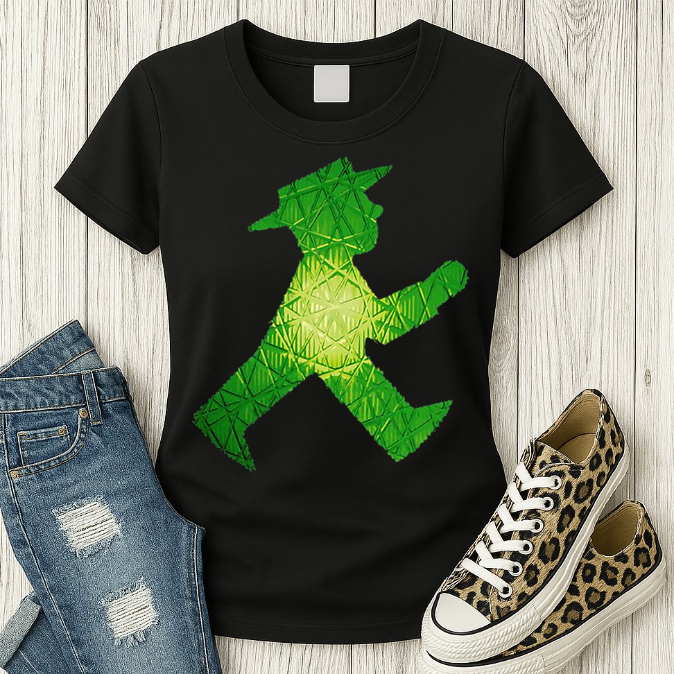 Green Traffic Light Man Ampelmann GrüN Womens T-Shirt