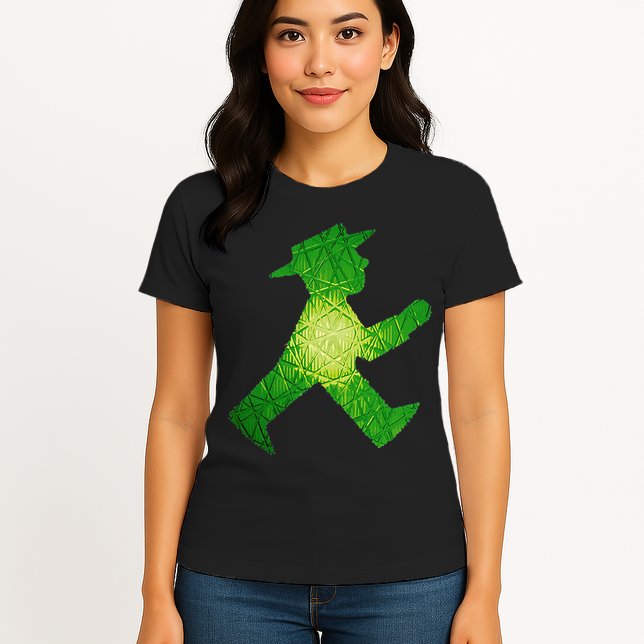 Green Traffic Light Man Ampelmann GrüN Womens T-Shirt