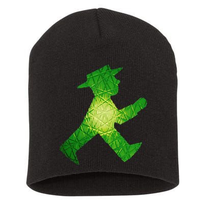 Green Traffic Light Man Ampelmann GrüN Short Acrylic Beanie