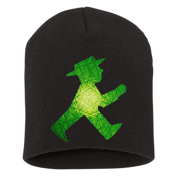 Green Traffic Light Man Ampelmann GrüN Short Acrylic Beanie