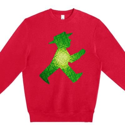 Green Traffic Light Man Ampelmann GrüN Premium Crewneck Sweatshirt