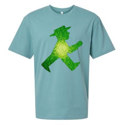 Green Traffic Light Man Ampelmann GrüN Sueded Cloud Jersey T-Shirt