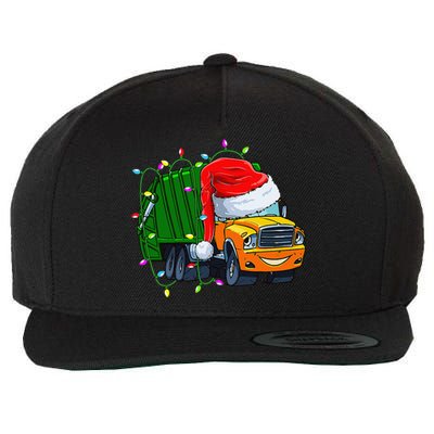 Garbage Truck Lights Christmas Trash Trucks Santa Wool Snapback Cap