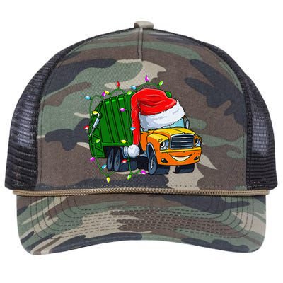 Garbage Truck Lights Christmas Trash Trucks Santa Retro Rope Trucker Hat Cap