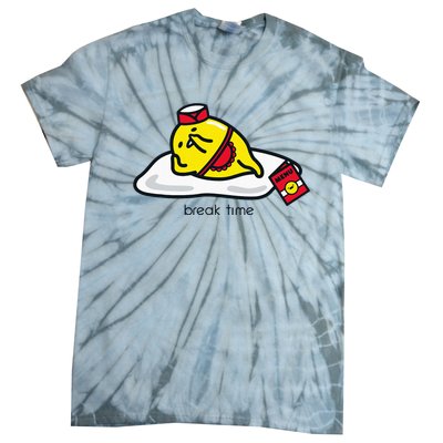 Gudetama The Lazy Egg Diner Server Break Time Tie-Dye T-Shirt