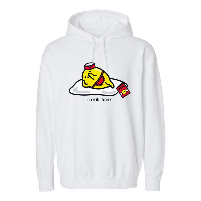 Gudetama The Lazy Egg Diner Server Break Time Garment-Dyed Fleece Hoodie