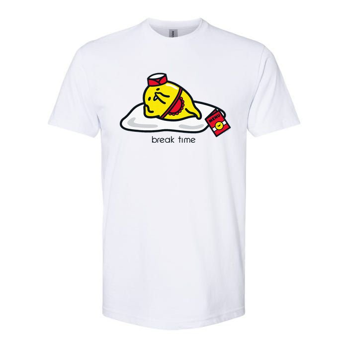 Gudetama The Lazy Egg Diner Server Break Time Softstyle CVC T-Shirt