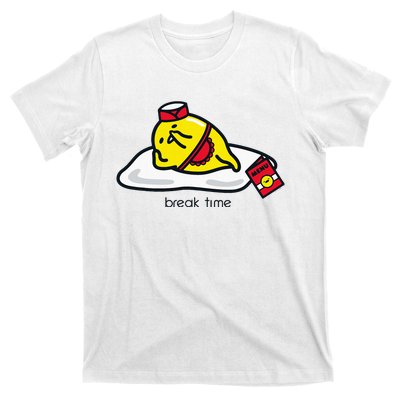 Gudetama The Lazy Egg Diner Server Break Time T-Shirt