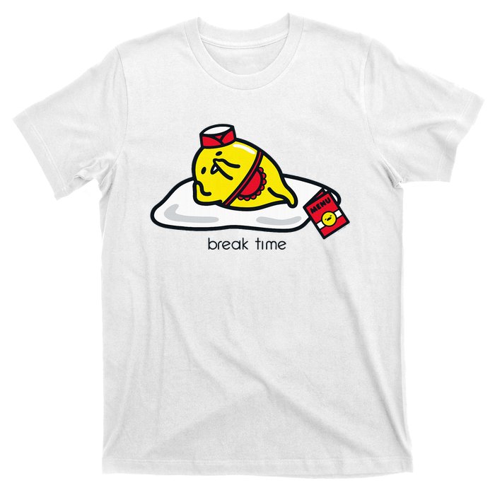 Gudetama The Lazy Egg Diner Server Break Time T-Shirt