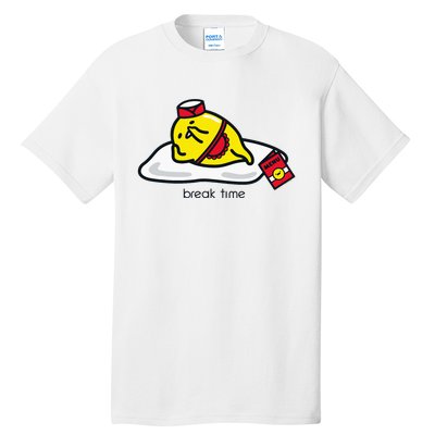 Gudetama The Lazy Egg Diner Server Break Time Tall T-Shirt