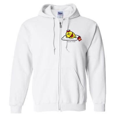 Gudetama The Lazy Egg Diner Server Break Time Full Zip Hoodie