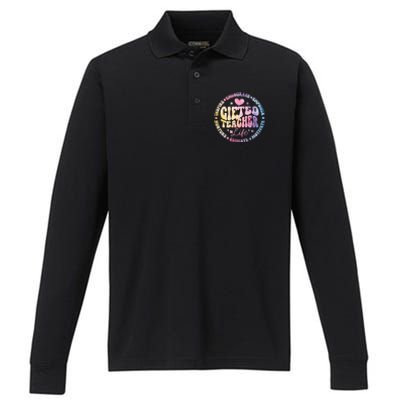 Gifted Teacher Life Appreciation Week Back To School Gift Performance Long Sleeve Polo