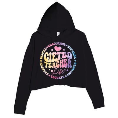 Gifted Teacher Life Appreciation Week Back To School Gift Crop Fleece Hoodie