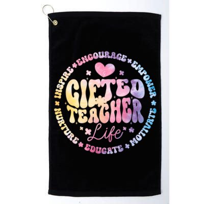 Gifted Teacher Life Appreciation Week Back To School Gift Platinum Collection Golf Towel