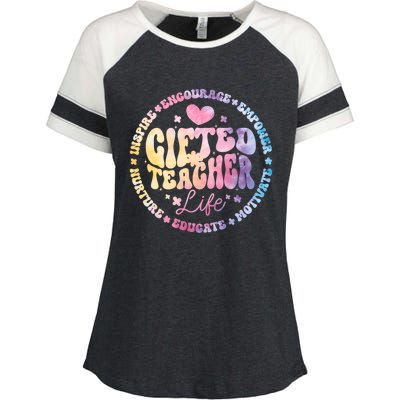 Gifted Teacher Life Appreciation Week Back To School Gift Enza Ladies Jersey Colorblock Tee