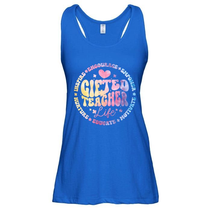 Gifted Teacher Life Appreciation Week Back To School Gift Ladies Essential Flowy Tank