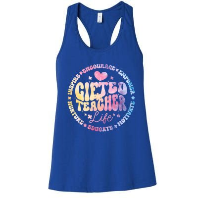 Gifted Teacher Life Appreciation Week Back To School Gift Women's Racerback Tank