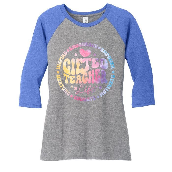 Gifted Teacher Life Appreciation Week Back To School Gift Women's Tri-Blend 3/4-Sleeve Raglan Shirt